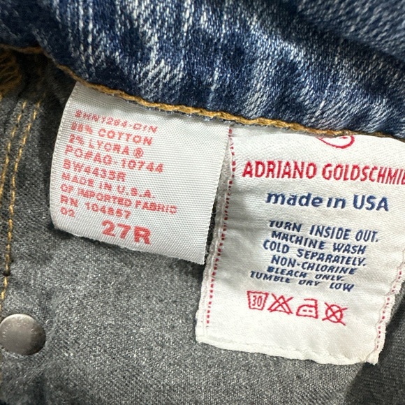 AG Adriano Goldschmied Jeans Women Sz 27R The Tomboy Distressed USA Low Rise Y2K - Picture 15 of 16